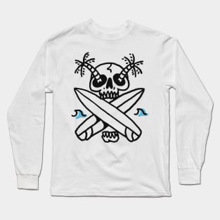 Skull Surf Beach Long Sleeve T-Shirt